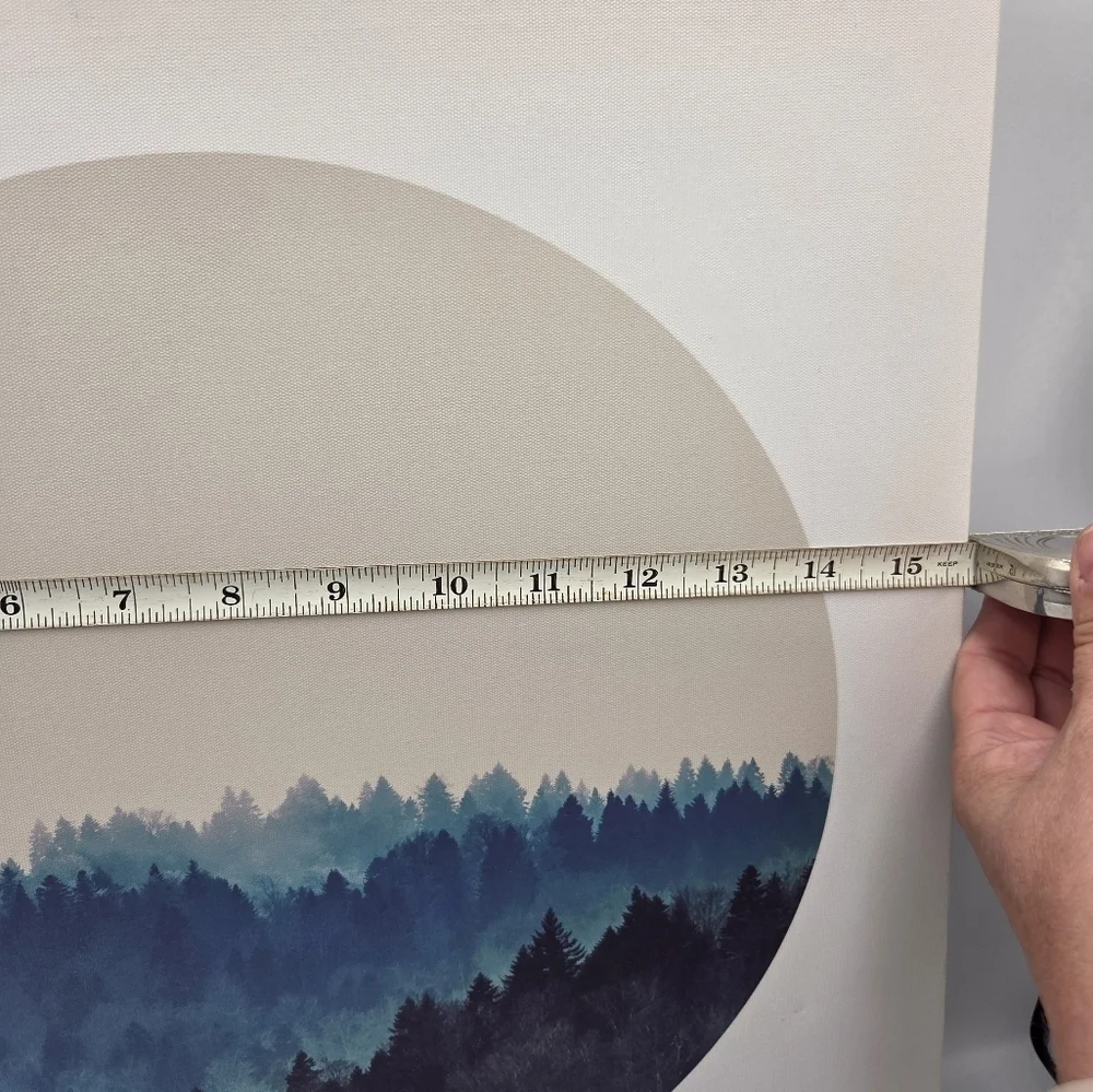 IKEA Shoot For The Moon ART Blue Moon White Canvas Decor‎ EUC 15 3/4